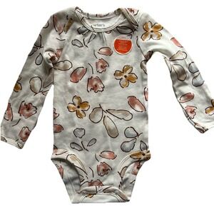 Carters Baby Girls Long Sleeve 100% Cotton One Piece Floral 3 Months Bundle Save